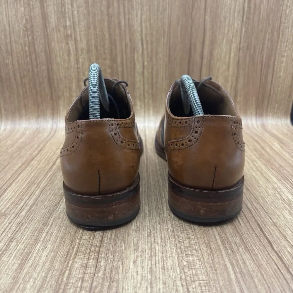 COLE HAAN Walnut Brown Leather‎ Wingtips Brogue Dress Shoes Men's 10 M